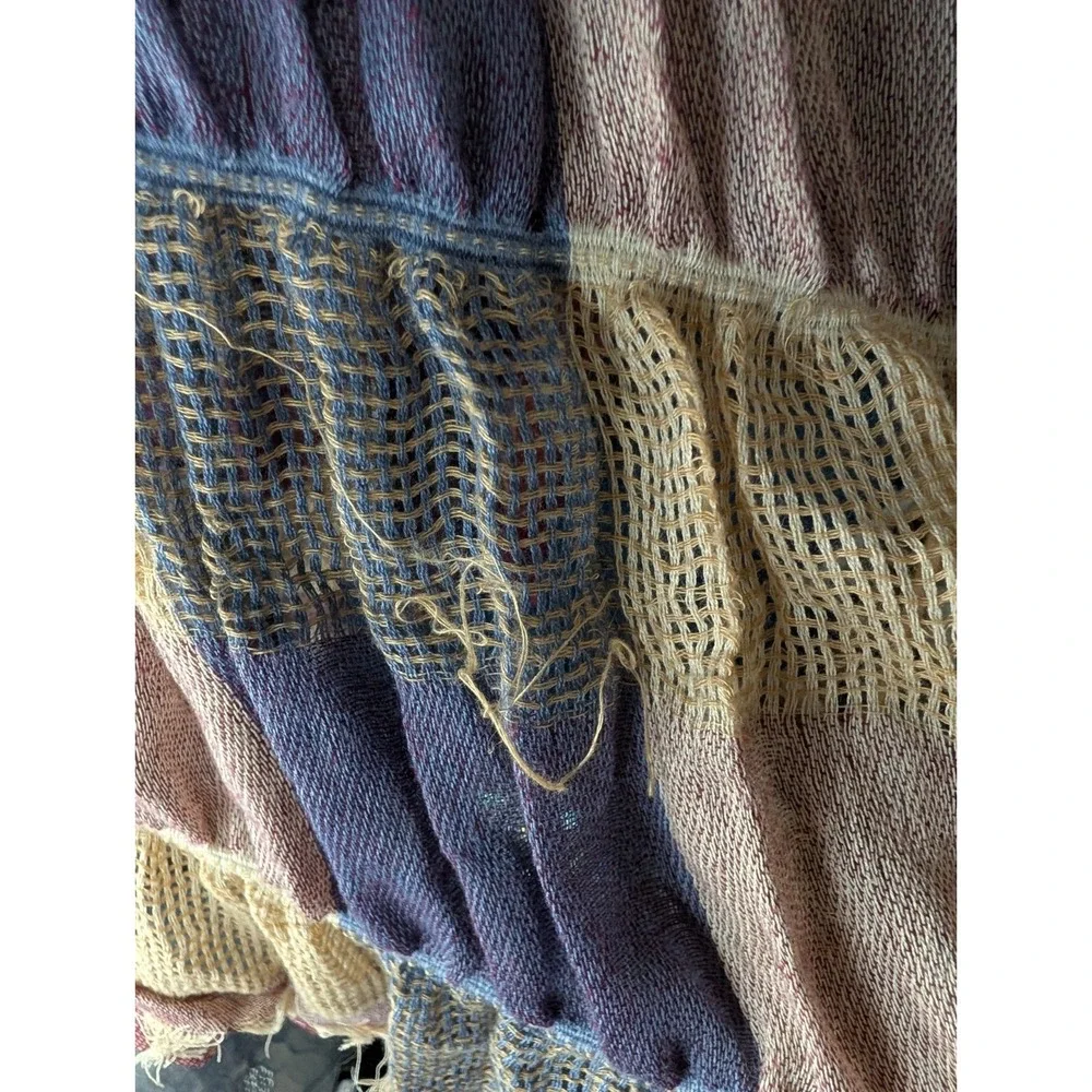 Boho Woven Table Runner Textured Striped Farmhouse Dining Decor Multicolor